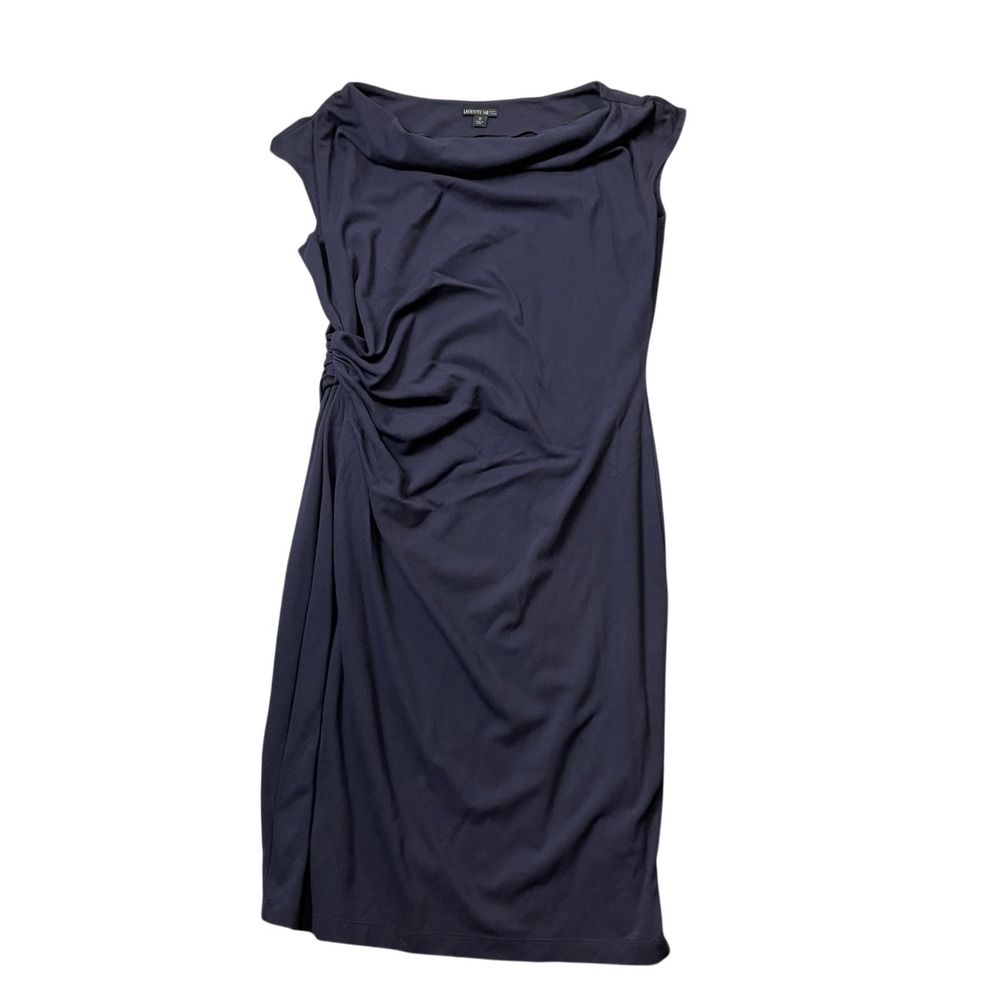 Lafayette New York 148 12 Navy‎ Draped Sheath Dress